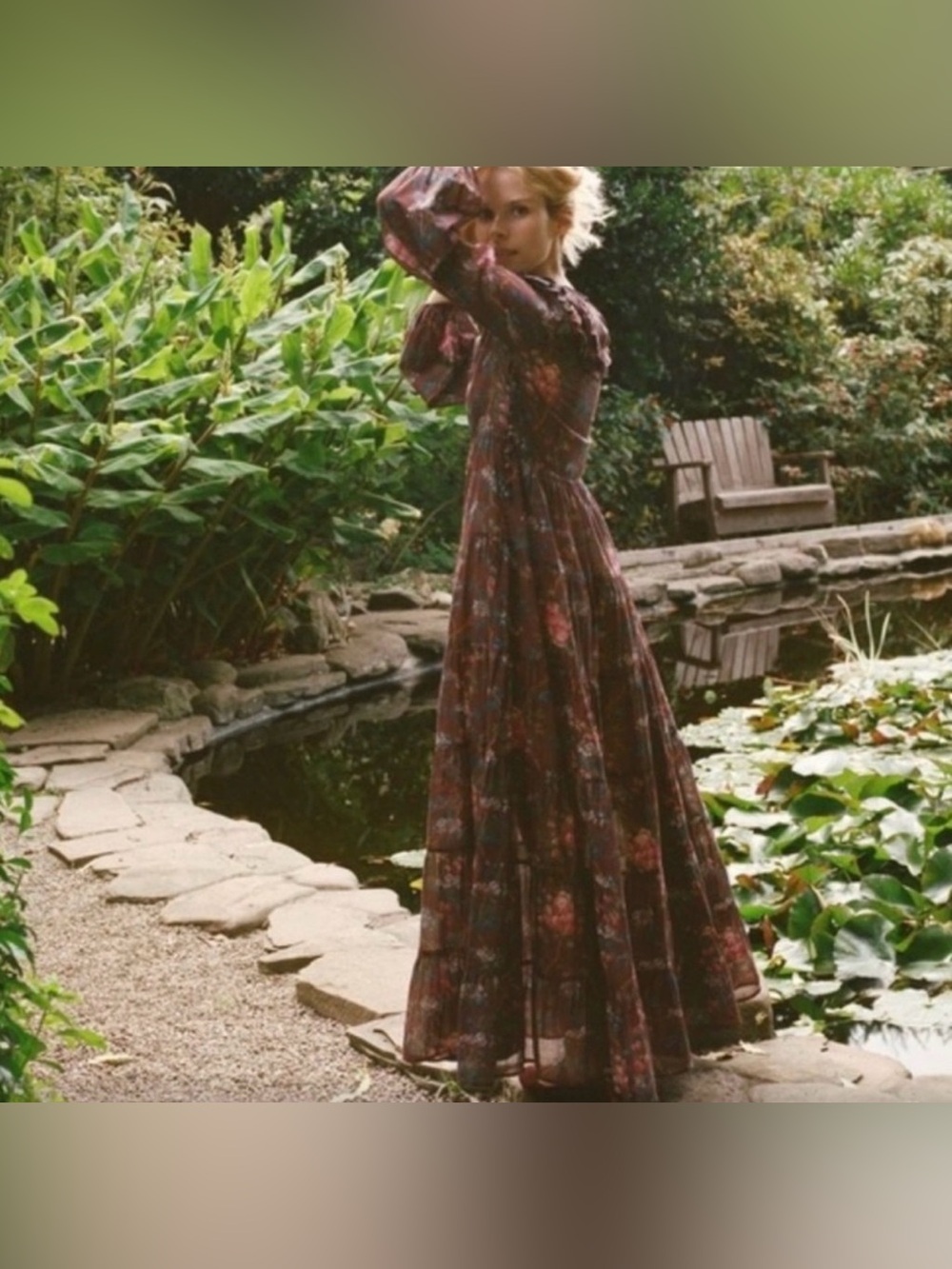 Dôen Aster Dress Bordeaux Winter Floral XS - Picture 7 of 17
